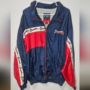 Vintage Braves Windbreaker Fans Gear XL MLB See Description B8